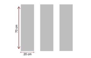 Πίνακας, σετ 3 τεμαχίων CU08 Πολύχρωμος 20x70x3 cm - Img 4