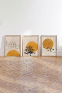 Πίνακας, σετ 3 τεμαχίων Huhu147 Πολύχρωμος 50x70 cm - Img 3