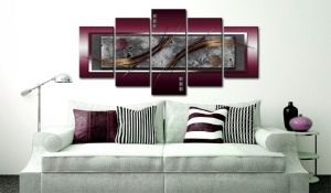 Πίνακας - Burgundy elegance 100x50 cm - Img 2