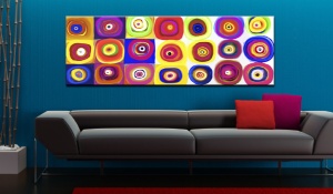 Πίνακας - Colourful Carousel 150x50 cm - Img 2
