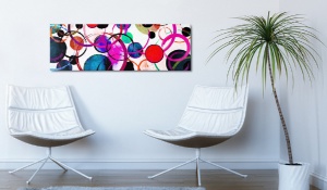 Πίνακας - Colourful Circle 150x50 cm - Img 2