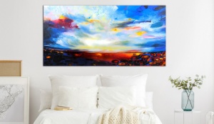Πίνακας - Colourful Sky (1 Part) Wide 120x60 cm - Img 2