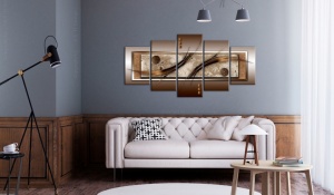 Πίνακας - Delicate shapes and warm colors 200x100 cm - Img 2