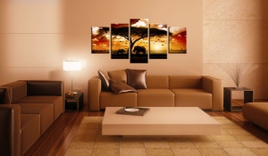 Πίνακας - Flock of birds over the savannah 100x50 cm - Img 2