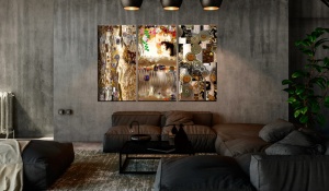 Πίνακας - Mom with Child (3 Parts) 120x80 cm - Img 2