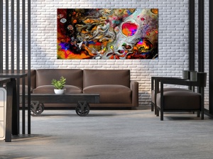 Πίνακας - Paint Universe (1 Part) Wide 120x60 cm - Img 2