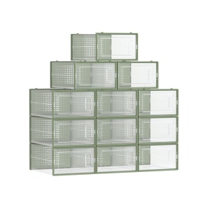 Πλαστική παπουτσοθήκη Songmics Διάφανο 33.3x23x14 cm