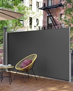 Πλευρική αντηλιακή τέντα, Songmics, Γκρι, 200x300 cm