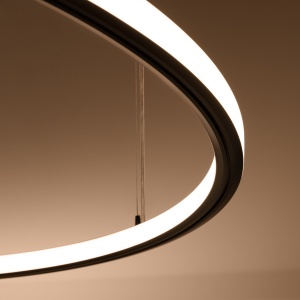 Πολυέλαιος LED Risa, Μαύρος, 3000K, 90x90x160 cm - Img 5