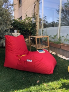 Πολυθρόνα Κήπου puf beanbag Daybed Κόκκινο