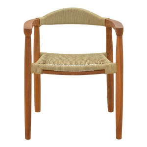 Πολυθρόνα Ganny Boho, Pako World, Ξύλο de tec, Φυσικό, 61x58x71 cm - Img 5