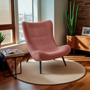 Πολυθρόνα Silla, Pako World, Ύφασμα, Ροζ, 97x80x100 cm - Img 2