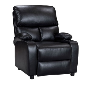 Πολυθρόνα Relax Gartia οικολογικό δέρμα μαύρο 79x94x102 cm