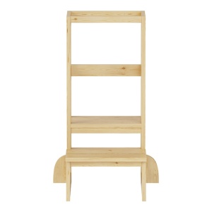 Πύργος εκμάθησης για παιδιά από ξύλο Montessori Chiquel Natural 45.7x51x90 cm - Img 7