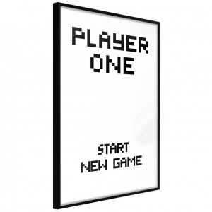 Πόστερ - Player One, με μαύρη κορνίζα, 20x30 cm