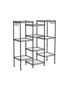 Ραφιέρα αποθήκευσης, Songmics, 100 kg, LGR23BK, Μαύρο, 30 x 30 x 123 cm - Img 3