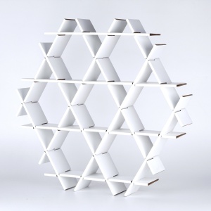 Ράφι din carton HEXBEYAZ Λευκό 70x67x11 cm - Img 7