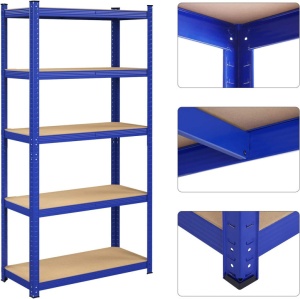 Ράφι Songmics, 5 Ράφια, 40 x 90 x 180 cm, Blue, GLR040Q01 - Img 7