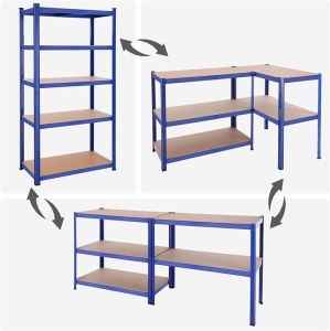 Ράφι Songmics, 5 Ράφια, 50 x 100 x 200 cm, Blue, GLR050E01 - Img 8