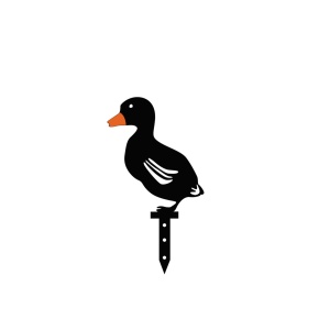 Σετ μεταλλικά διακοσμητικά αξεσουάρ κήπου Ducks Μαύρο 20x15 cm - Img 6