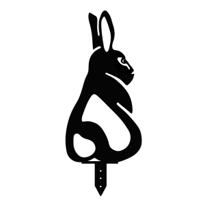 Σετ μεταλλικά διακοσμητικά αξεσουάρ κήπου Rabbits Μαύρο 22x35 cm - Img 4