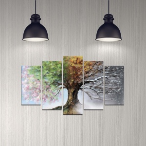 Σετ πίνακες canvas (5 τεμάχια) 5DMDF-6 Πολύχρωμο 110x60 cm