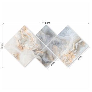 Σετ πίνακες canvas (4 τεμάχια) 4MDF1188290827 Πολύχρωμο 60x115 cm - Img 3