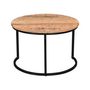Σετ τραπεζάκια σαλονιού 3 τεμ. Frina boho Natural 70x70x45 cm - Img 5