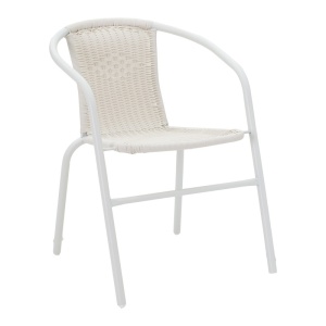 Σετ τραπεζαρίας Obbi-Ensure, Pako World, Μέταλλο, Λευκό, 120x70x70 cm - Img 2