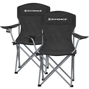 Σετ 2 καρέκλες camping, Songmics, Μαύρο, 76x51.5x95.5 cm - Img 2