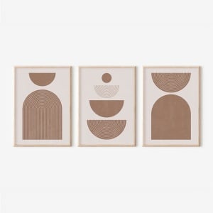 Σετ 3 πίνακες Loana Πολύχρωμο 33x1.5x48 cm