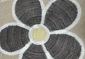 Σετ 3 πατάκια μπάνιου Flower Μπεζ (Ακρυλικό) - Img 3