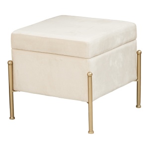 Σκαμπό με αποθηκευτικό χώρο Panton Pako World Κρεμ 40x40x36.5 cm - Img 3