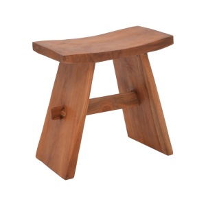 Σκαμπό Shogun από ξύλο teak σε φυσική απόχρωση 46x28x46 cm