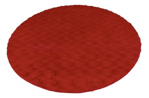 Στρογγυλό Χαλί Diamond Cut Κόκκινο 200x200 cm - Img 2