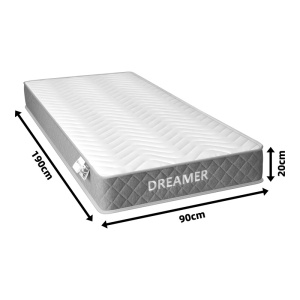 Στρώμα διπλής όψης με ελατήρια pocket, Dreamer, Λευκό, 90x190x20 cm - Img 6