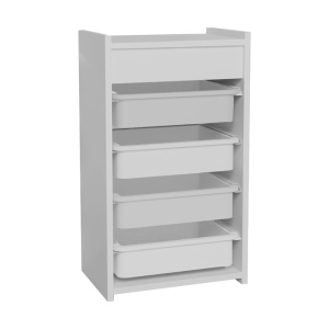 Συρταριέρα Toily με καλάθια λευκή μελαμίνη 45x30x78 cm