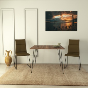 Τραπέζι Sandalf Square-Walnut