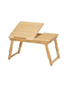 Τραπεζάκι laptop, Songmics, Φυσικό, LLD01N, μπαμπού, 34 x 65 x 29 cm
