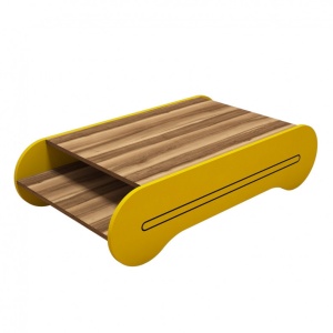 Τραπεζάκι σαλονιού Cool - Walnut, Yellow - Img 3