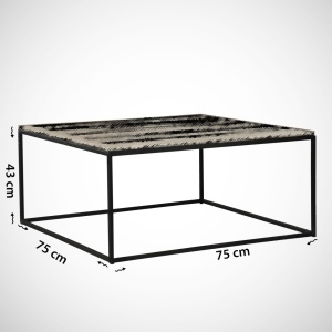 Τραπεζάκι σαλονιού Poly Λευκό 75x43x75 cm - Img 3
