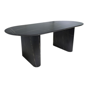 Τραπέζι τραπεζαρίας Nembou boho Μαύρο 210x100x76 cm
