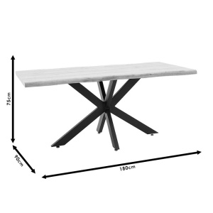 Τραπέζι Gilman MDF σε sonoma-Μαύρο 180x90x75 cm - Img 6
