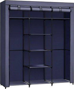 Υφασμάτινη ντουλάπα Songmics Navy 150x45x175 cm