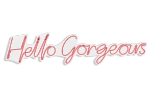 Φωτεινή Διακόσμηση Τοίχου LED Hello Gorgeous Ροζ 74x17x2 cm - Img 7