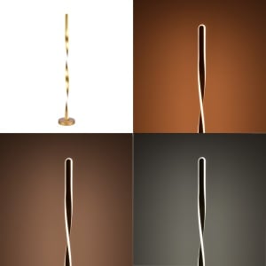 Φωτιστικό Δαπέδου LED Pelepho Χρυσό 20x20x130 cm - Img 2