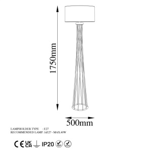 Φωτιστικό Δαπέδου Tall-13472 Καφέ - Img 8