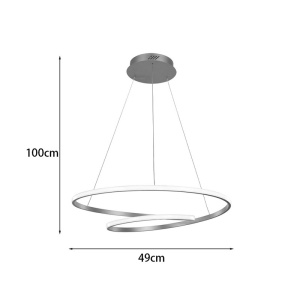 Φωτιστικό οροφής LED Rexon Χρυσό 49x49x12 cm - Img 3
