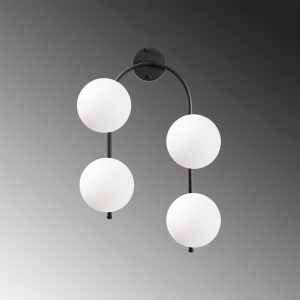 Φωτιστικό Τοίχου Jewel, Μαύρο, 40x26x62 cm - Img 3