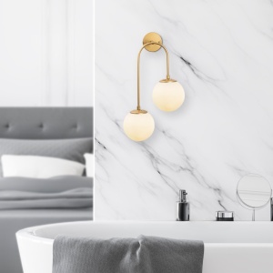 Φωτιστικό Τοίχου Jewel 10585, Γυαλιστερό Χρυσό - Img 2